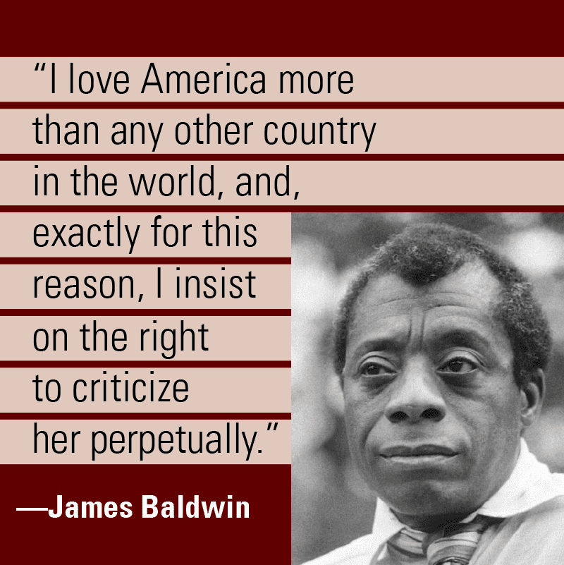 James Baldwin quote and picture