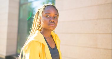 Black female college student